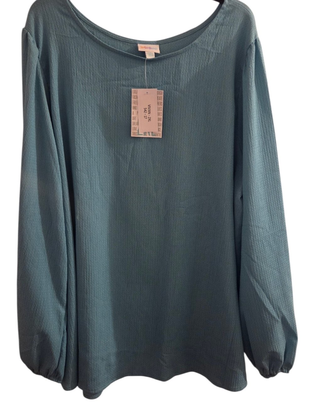Soft Sea Green Textured Long Sleeve Top